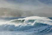 Storm waves breaking beneath the Ceide Fields, County Mayo, Ireland. image