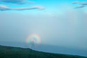 Brocken Spectre on the Menawn Heights, Achill Island, County Mayo, Ireland.