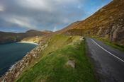 The road to Keem Bay on the Wild Atlantic Way, Achill Island, County Mayo, Ireland.