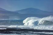 Atlantic storm waves beneath the Ceide Fields, Ballycastle, County Mayo, Ireland. image