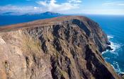 Dooega Head and Clare Island, from Achill Island, Co Mayo, Ireland. image