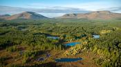 Aerial view over Wild Nephin Wilderness Area to the Nephin Beg Mountains. Ballycroy National Park, County Mayo, Ireland. image