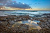 Rocky Atlantic coastline beneath Downpatrick Head. County Mayo, Ireland. image