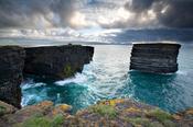Cliffs and seastacks at Downpatrick Head, Co Mayo, Ireland.