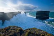 Downpatrick Head during winter swell, Co Mayo, Ireland