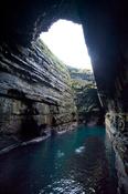 Inside the cave beneath Downpatrick Head, Co Mayo, Ireland. image