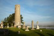 O'Rourke's Round Tower, Clonmacnoise, Co Offaly, Ireland.