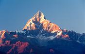 Dawn profile of Machhapuchhare or the Fishtail, 6993m, Annapurna region, Nepal. image