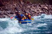 Rafters on Jailhouse Rock rapid (grade 5), Karnalli River, Western Nepal.