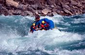 Rafters on Jailhouse Rock rapid (grade 5), Karnalli River, Western Nepal.