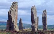 The Ring of Brodgar, standing stones from 2500BC, Mainland, Orkney Isles, Scotland.
