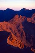 Evening light on the Black Cuillin ridge, Isle of Skye, Scotland. image