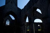The nave of 13th-century Sligo Abbey, Co Sligo, Ireland.