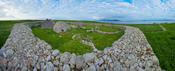 Remains of a sixth century monastery on Inishmurray island, County Sligo, Ireland.