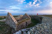 The monastic settlement and cashel, Inishmurray Island, County Sligo, Ireland.