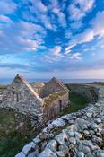 The monastic settlement and cashel, Inishmurray Island, County Sligo, Ireland. image