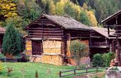 Traditional wooden chalets, Les Arlaches, Val Ferret, Switzerland.