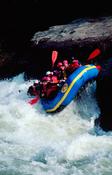 Rafting on Pillow Rock, a grade 5 rapid on the Gauley River, West Virginia, USA.