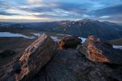 Evening light over Mount Chapin, Rocky Mountain National Park, Colorado, USA.