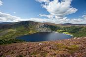 View over Lough Tay, Wicklow Mountains, Co Wicklow, Ireland. image