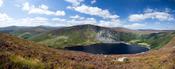 View over Lough Tay and the Wicklow Mountains, Co Wicklow, Ireland.