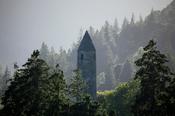 Glendalough round tower, Wicklow Mountains National Park, Co Wicklow, Ireland.