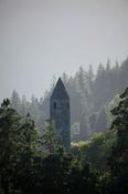 Glendalough round tower, Wicklow Mountains National Park, Co Wicklow, Ireland.