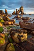 Evening at Crohy Head sea arch, County Donegal, Ireland. image