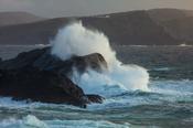 Storm waves crashing along the Atlantic Drive, Achill Island, County Mayo, Ireland. image