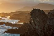 Rocky evening coastline along the Atlantic Drive, Achill Island, County Mayo, Ireland. image