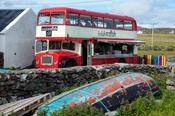 Inishwallah food bus, Inishbofin Island, Connemara, County Galway, Ireland.