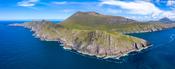 Aerial view of Moyteoge Head, Achill Head and Croaghaun, Achill Island, County Mayo, Ireland.