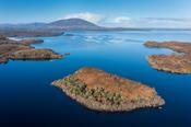 Cliff Island, Pontoon, Lough Conn, County Mayo, Ireland.