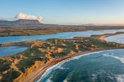 Aerial view of Streedagh and Benbulbin, County Sligo, Ireland. image