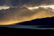 Arid landscape south of El Chalten, Patagonia, Argentina.
