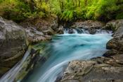Waterfall in Puyuhue National Park, Chile.