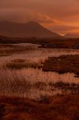 Sunrise on the bogs of Connemara, Connemara, Ireland.