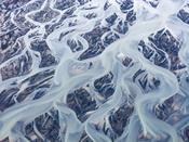 Braided river, Iceland.