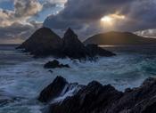 Sunset Dunmore Head, County Kerry, Ireland.