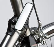 M Part Adjustable mirror for head tube fitment, narrow, black