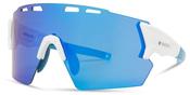 Madison Stealth Gloss White Sunglasses - Blue Mirror Lens