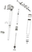 RockShox  Spare  SeatPost Spare Parts Top Cap BlackDust Wiper Assembly Kit Reverb  Reverb Stealth B