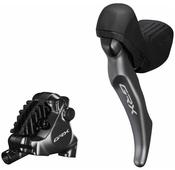 Shimano BL-RX820 GRX hydraulic disc brake lever bled with BR-RX820 calliper, left rear