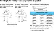 Shimano Flat mount calliper to flat mount frame fixing bolt C, for 15mm frame, 28mm bolt