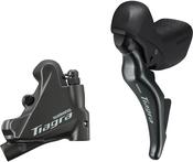 Shimano ST-4725 Tiagra 2-speed short reach STI bled with BR-4770 calliper, left rear image