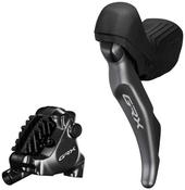 Shimano ST-RX820 GRX 2-speed STI bled with BR-RX820 flat mount calliper, left rear
