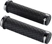 Sram DH Silicone Locking Grips Black with Double Clamps  End Plugs