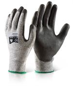PU COATED CUT RESISTANT 5 GLOVE BLACK image