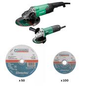 Hikoki Grinder Bundle Deal with Cutting Discs Included image