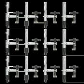 Stronghand Inserta Table Clamp, Fit 16 mm Holes